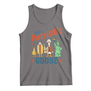 Just A Patriotic Goose Tank Top USA 250th Anniversary TS12 Deep Heather Print Your Wear