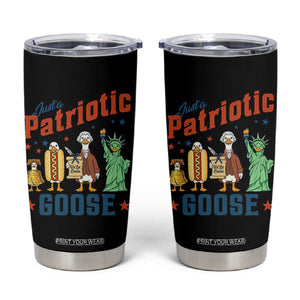 Just A Patriotic Goose Tumbler Cup USA 250th Anniversary TS12 Black Print Your Wear
