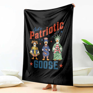 Just A Patriotic Goose Throw Blanket Funny Freedom Goose Patriotic TS12 Print Your Wear