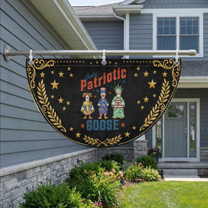 Just A Patriotic Goose Patriotic Fan Flag Funny Freedom Goose TS12 2pcs pack Vintage Black Print Your Wear