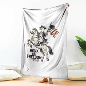 Funny Patriotic Goose Cowboy Throw Blanket Honk For Freedom TS12 Print Your Wear