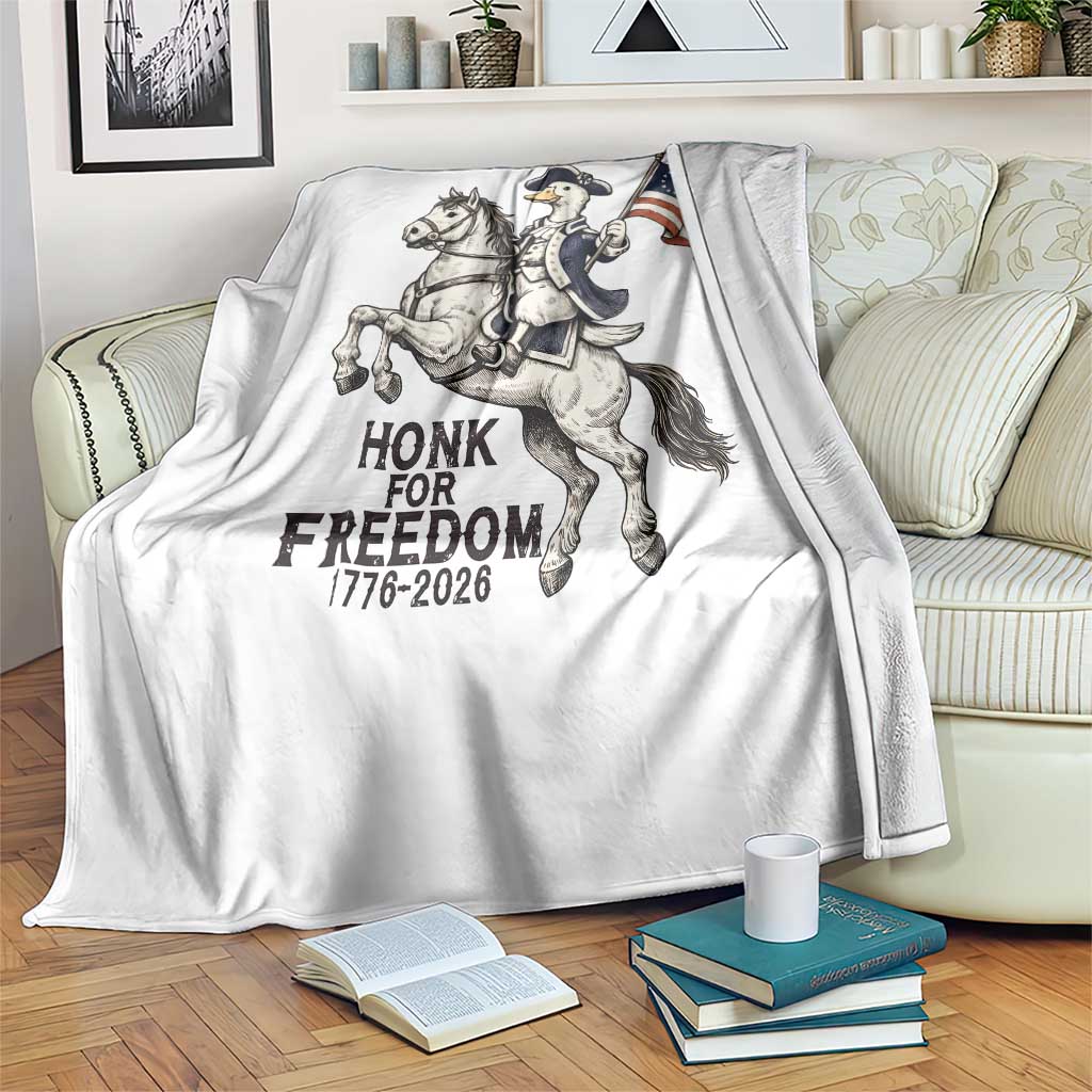 Funny Patriotic Goose Cowboy Throw Blanket Honk For Freedom TS12 Print Your Wear