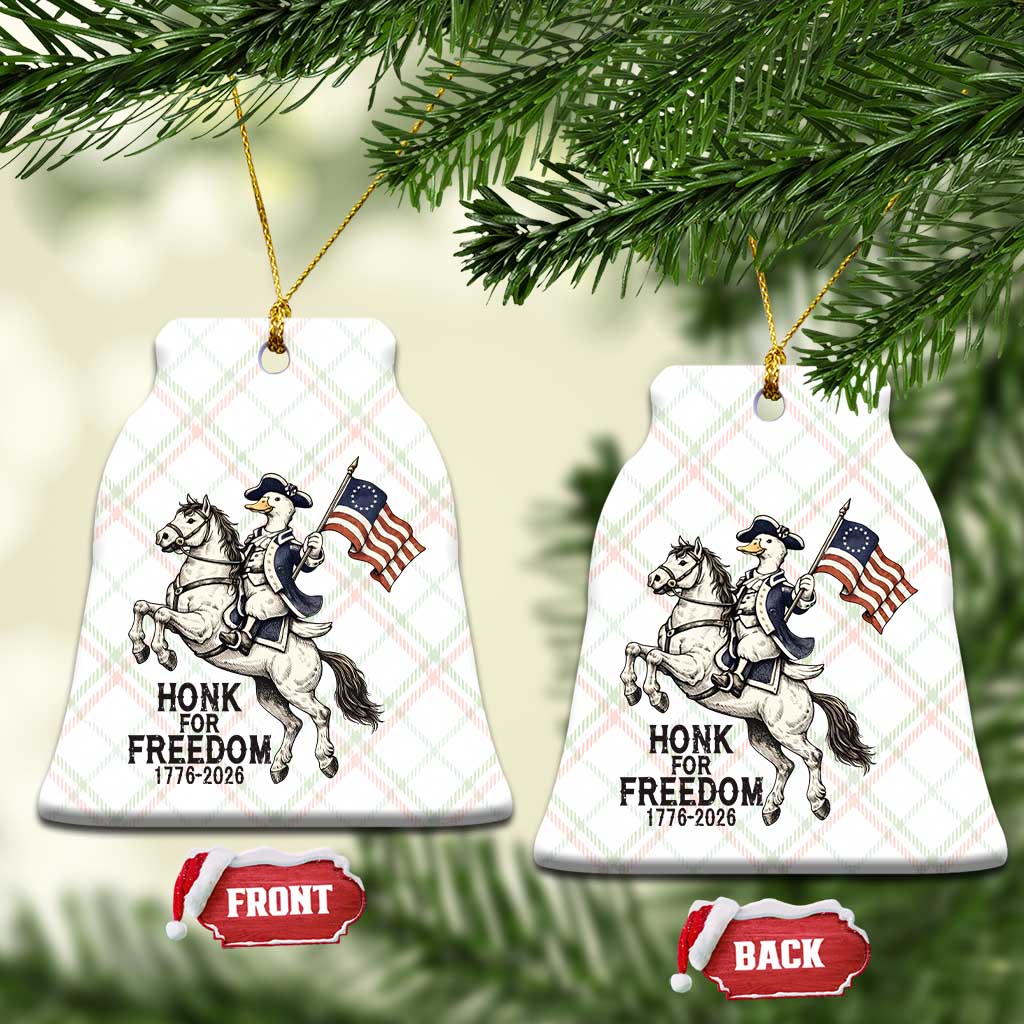 Funny Patriotic Goose Cowboy Ceramic Ornament Honk For Freedom TS12 Print Your Wear