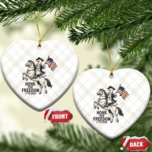 Funny Patriotic Goose Cowboy Ceramic Ornament Honk For Freedom TS12 Print Your Wear