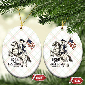 Funny Patriotic Goose Cowboy Ceramic Ornament Honk For Freedom TS12 Print Your Wear