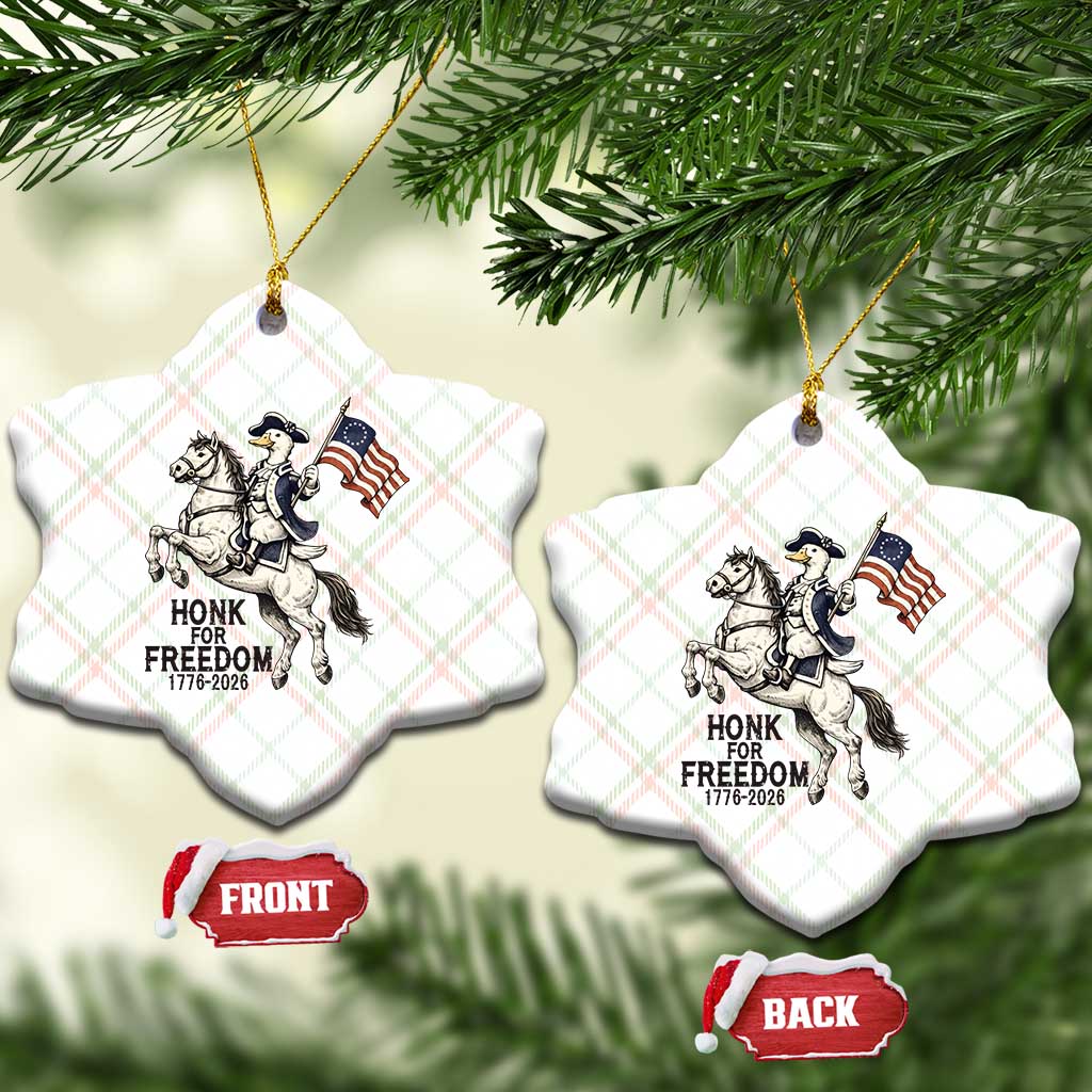 Funny Patriotic Goose Cowboy Ceramic Ornament Honk For Freedom TS12 Print Your Wear
