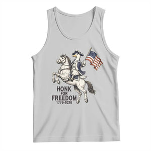 Funny Patriotic Goose Cowboy Tank Top Honk For Freedom TS12 Ash Print Your Wear
