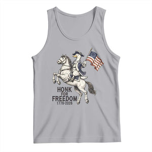 Funny Patriotic Goose Cowboy Tank Top Honk For Freedom TS12 Athletic Heather Print Your Wear