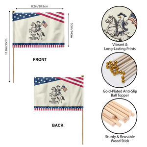 Funny Patriotic Goose Cowboy Patriotic Handheld Flag Honk For Freedom TS12 Print Your Wear