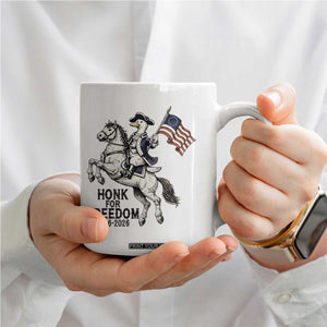 Funny Patriotic Goose Cowboy Coffee Mug Honk For Freedom TS12 Print Your Wear