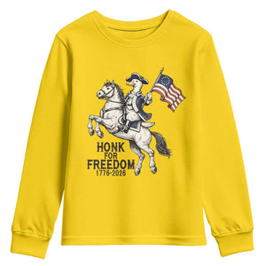 Funny Patriotic Goose Cowboy Youth Sweatshirt Honk For Freedom TS12 Daisy Print Your Wear