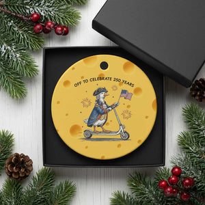 Funny Patriotic Goose Ceramic Ornament Off To Celebrate 250 Years TS12 1pc Yellow Cheese Print Your Wear