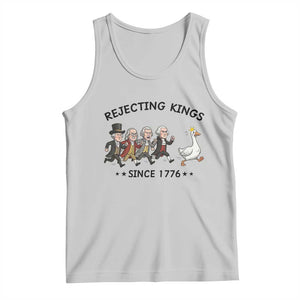 Rejecting Kings Since 1776 Tank Top Funny Founding Fathers Chasing Royal Goose TS12 Ash Print Your Wear