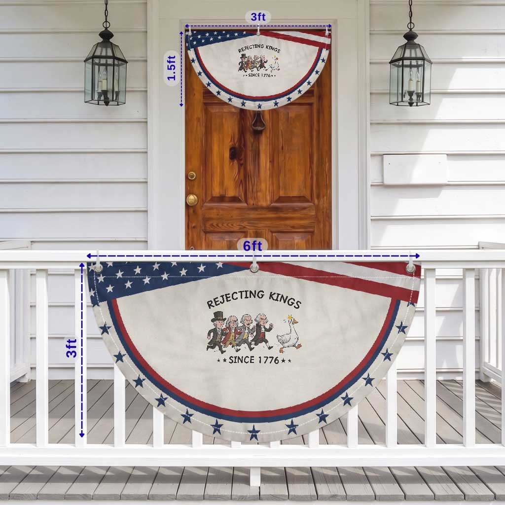 Rejecting Kings Since 1776 Patriotic Fan Flag Funny Founding Fathers Chasing Royal Goose TS12 Print Your Wear