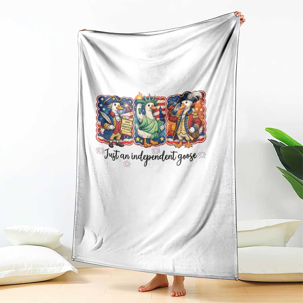 Just An Independent Goose Throw Blanket Funny Patriotic Goose TS12 Print Your Wear