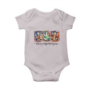 Just An Independent Goose Baby Onesie Funny Patriotic Goose TS12 Ice Gray Print Your Wear