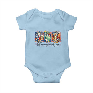 Just An Independent Goose Baby Onesie Funny Patriotic Goose TS12 Light Blue Print Your Wear