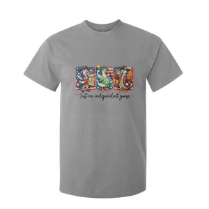Just An Independent Goose T Shirt For Kid Funny Patriotic Goose TS12 Sport Gray Print Your Wear