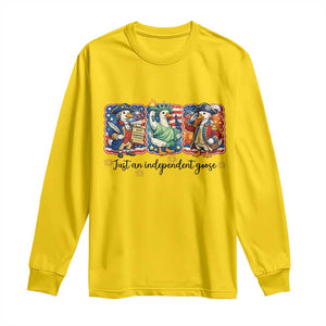 Just An Independent Goose Long Sleeve Shirt Funny Patriotic Goose TS12 Daisy Print Your Wear