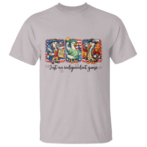 Just An Independent Goose T Shirt Funny Patriotic Goose TS12 Ice Gray Print Your Wear