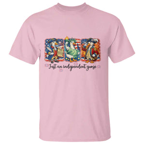 Just An Independent Goose T Shirt Funny Patriotic Goose TS12 Light Pink Print Your Wear