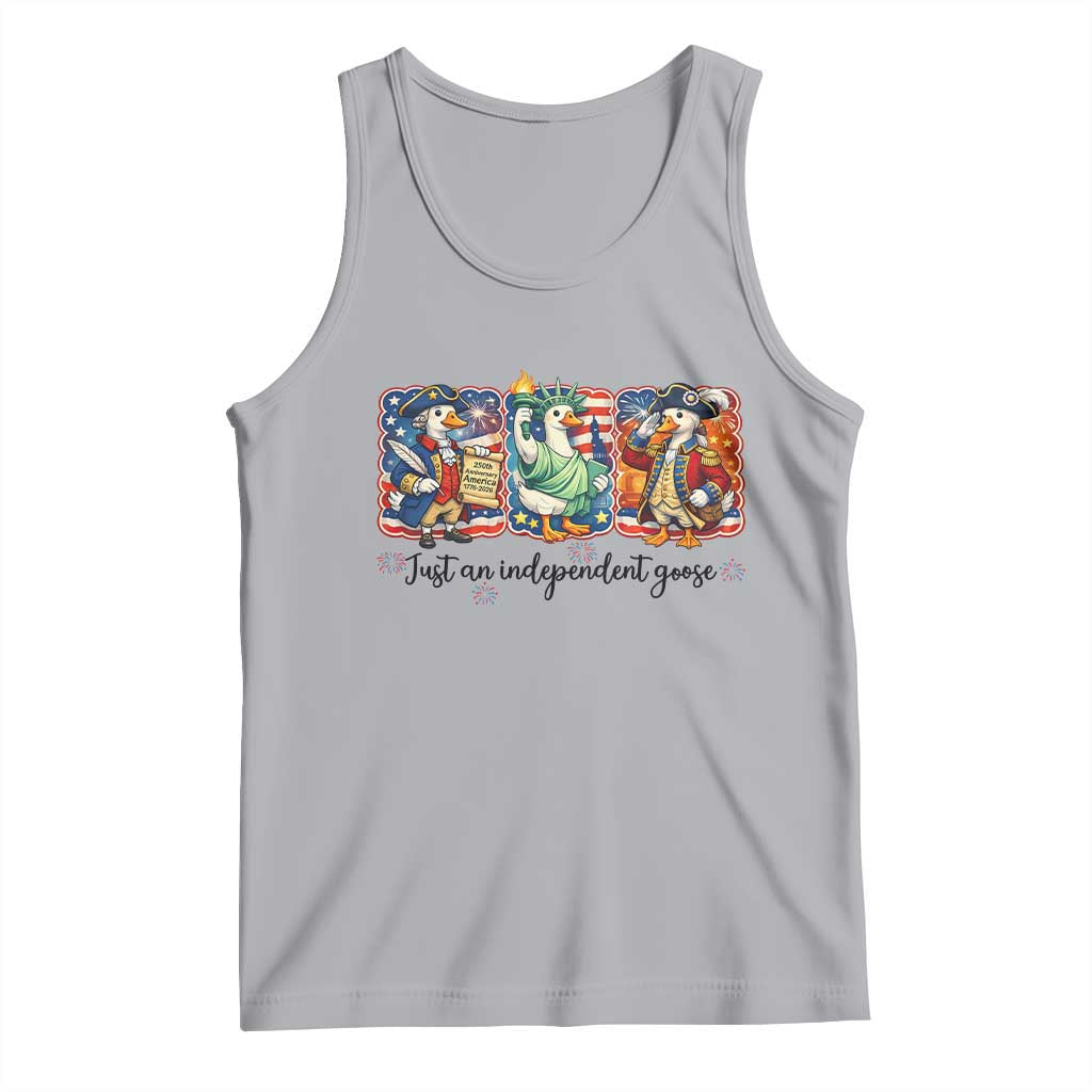 Just An Independent Goose Tank Top Funny Patriotic Goose TS12 Athletic Heather Print Your Wear