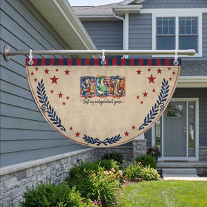 Just An Independent Goose Patriotic Fan Flag Funny Goose TS12 2pcs pack Laurel Tan Print Your Wear