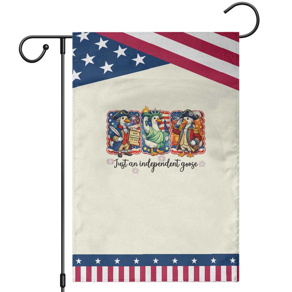 Just An Independent Goose Garden Flag Funny Patriotic Goose TS12 Modern Beige Blue Print Your Wear