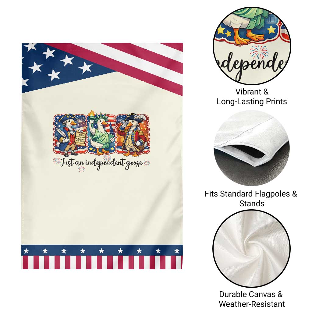 Just An Independent Goose Garden Flag Funny Patriotic Goose TS12 Print Your Wear