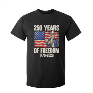250 Years Of Freedom T Shirt For Kid Patriotic Uncle Sam TS12 Black Print Your Wear