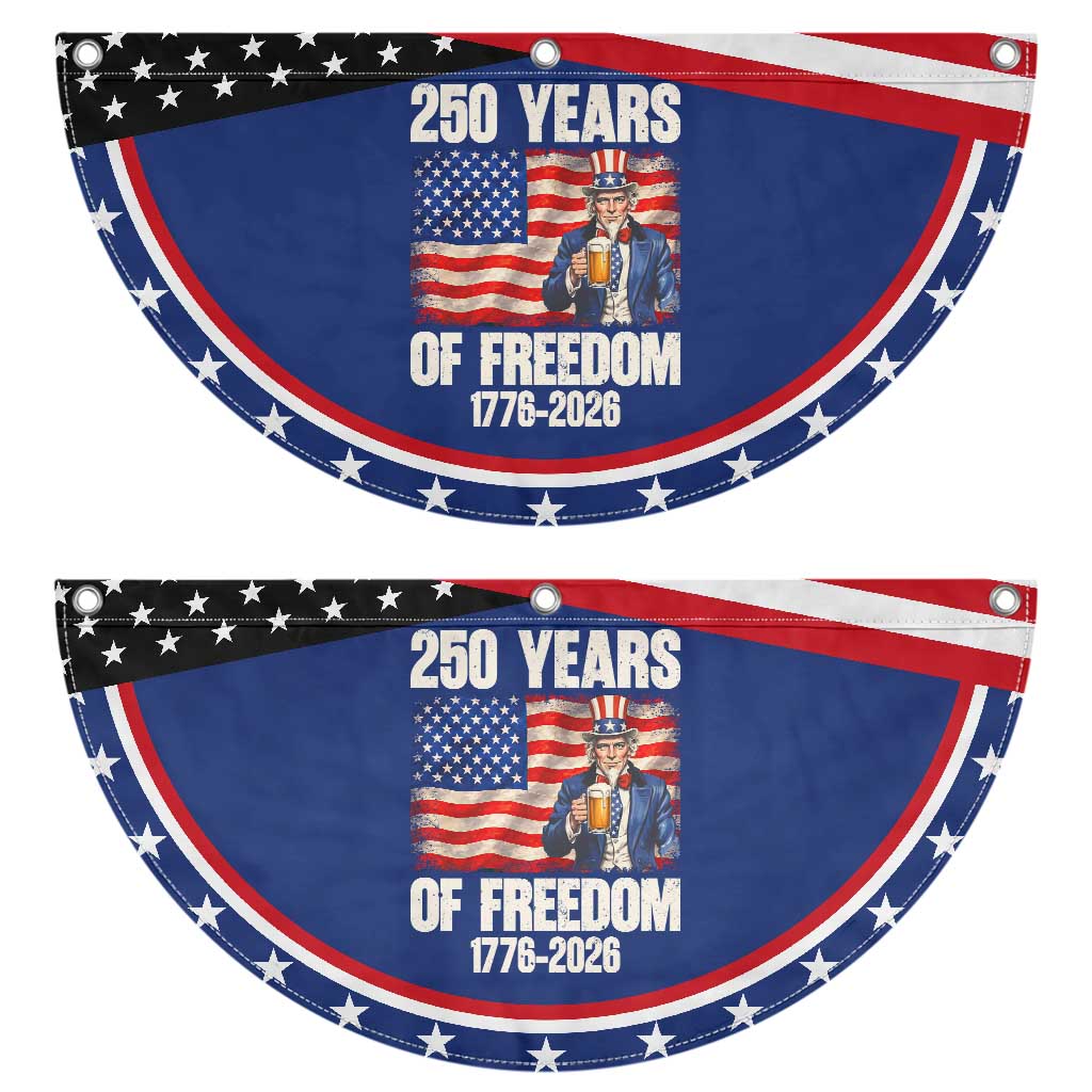 250 Years Of Freedom Patriotic Fan Flag Uncle Sam American TS12 2pcs pack Classic Navy Print Your Wear