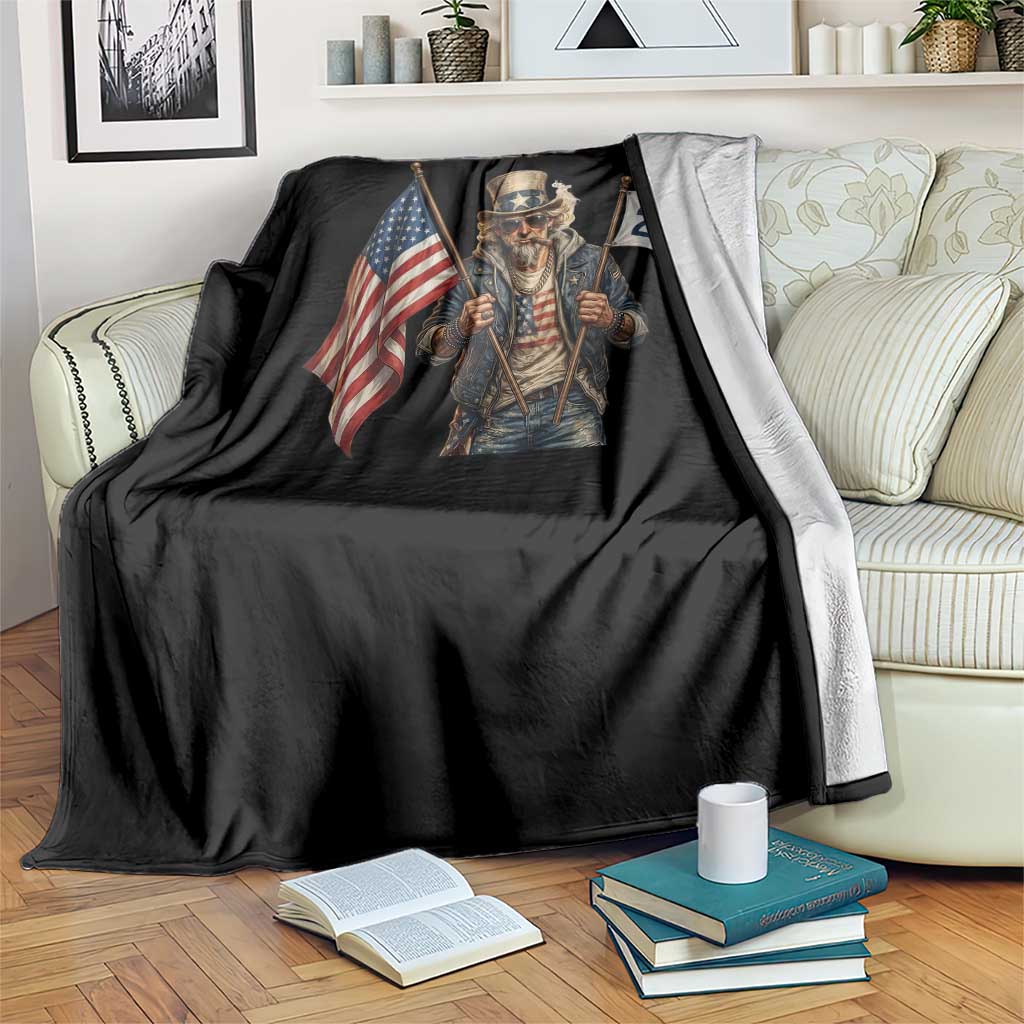 Patriotic Uncle Sam Celebrating 250 Years America Throw Blanket TS12 Print Your Wear