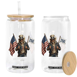 Patriotic Uncle Sam Celebrating 250 Years America Glass Can TS12 Print Your Wear