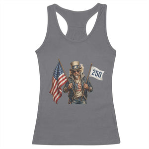 Patriotic Uncle Sam Celebrating 250 Years America Racerback Tank Top TS12 Charcoal Print Your Wear