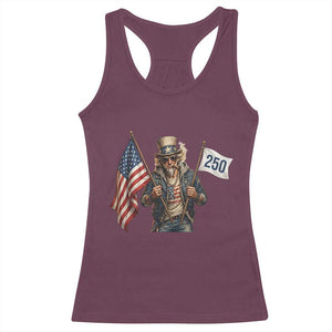 Patriotic Uncle Sam Celebrating 250 Years America Racerback Tank Top TS12 Maroon Print Your Wear