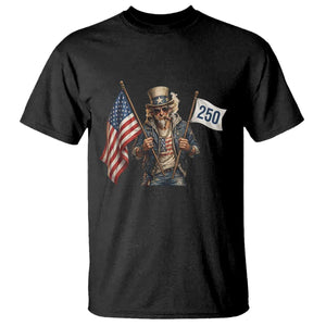 Patriotic Uncle Sam Celebrating 250 Years America T Shirt TS12 Black Print Your Wear