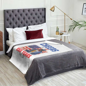 Vintage Cat Uncle Sam Throw Blanket Cheers To 250 Years TS12 Print Your Wear