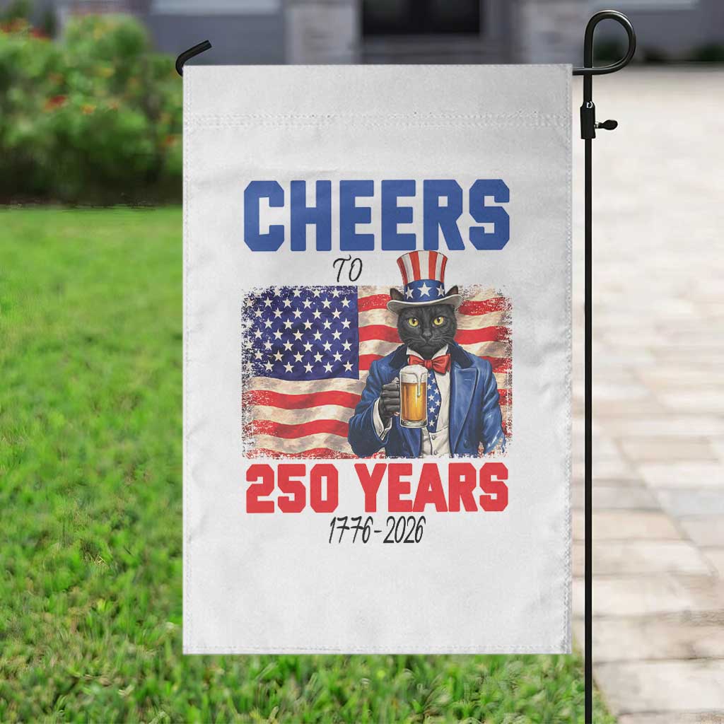 Vintage Cat Uncle Sam Garden Flag Cheers To 250 Years TS12 Print Your Wear
