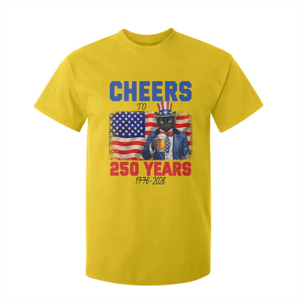 Vintage Cat Uncle Sam T Shirt For Kid Cheers To 250 Years TS12 Daisy Print Your Wear