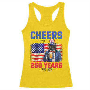 Vintage Cat Uncle Sam Racerback Tank Top Cheers To 250 Years TS12 Daisy Print Your Wear