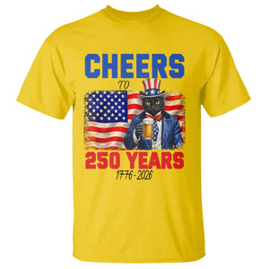 Vintage Cat Uncle Sam T Shirt Cheers To 250 Years TS12 Daisy Print Your Wear