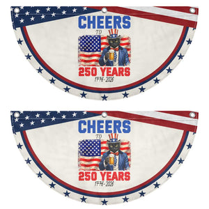 Vintage Cat Uncle Sam Patriotic Fan Flag Cheers To 250 Years TS12 2pcs pack Classic Beige Print Your Wear