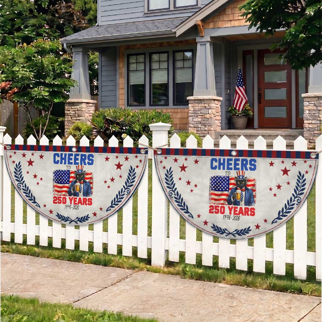 Vintage Cat Uncle Sam Patriotic Fan Flag Cheers To 250 Years TS12 2pcs pack Laurel Beige Print Your Wear