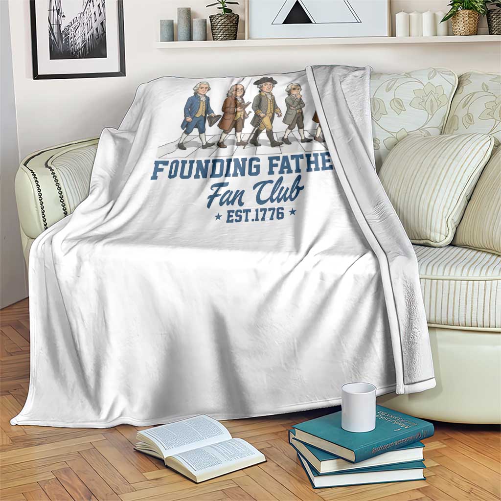 Funny Founding Fathers Fan Club Throw Blanket Patriotic American History TS12 Print Your Wear