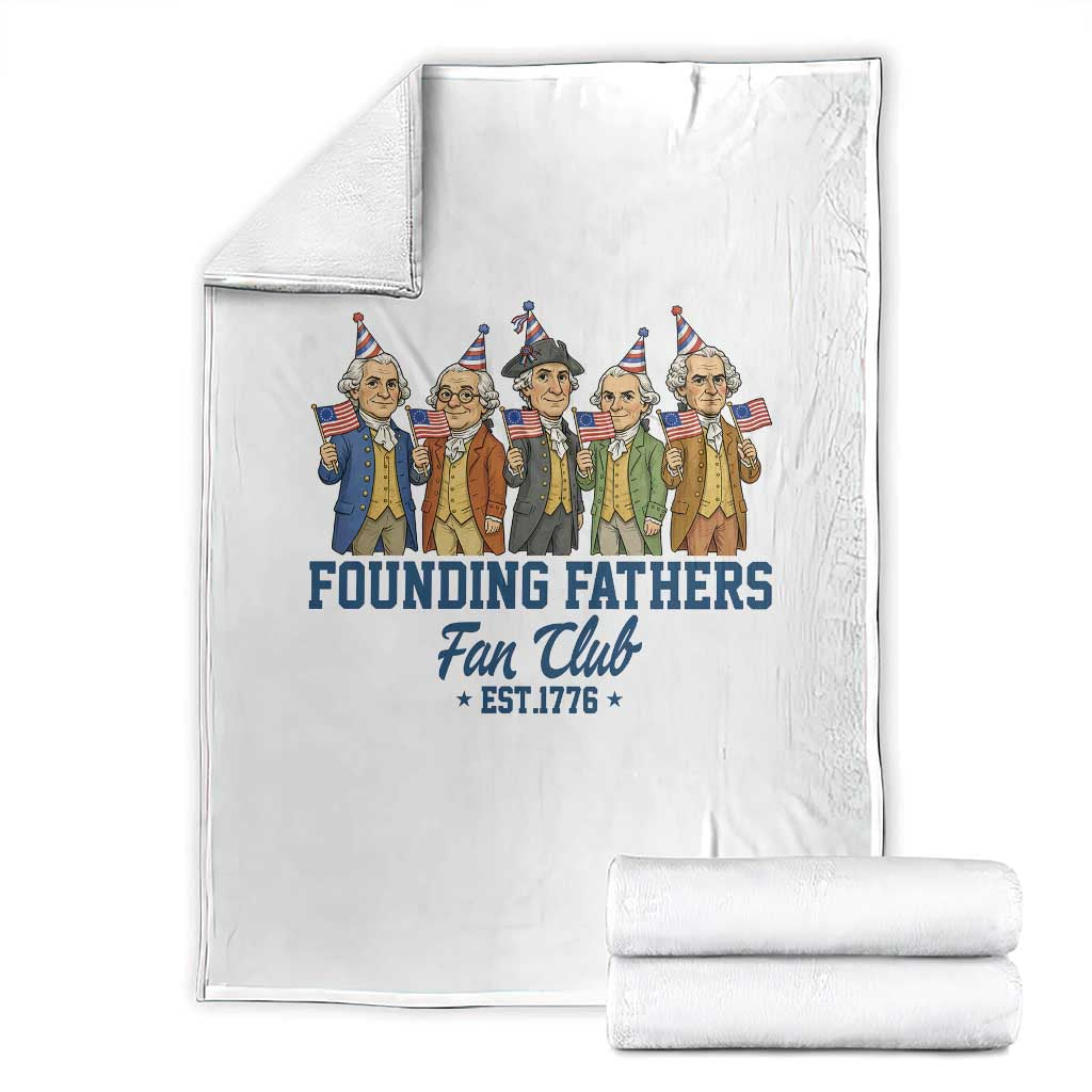 Funny Founding Fathers Fan Club Throw Blanket American History Lovers TS12 White Print Your Wear