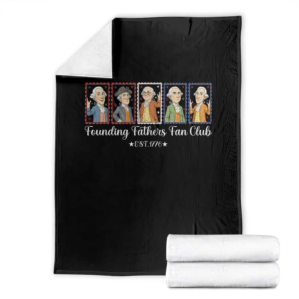 Funny Founding Fathers Fan Club Patriotic History Throw Blanket TS12 Black Print Your Wear