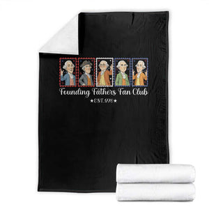 Funny Founding Fathers Fan Club Patriotic History Throw Blanket TS12 Black Print Your Wear