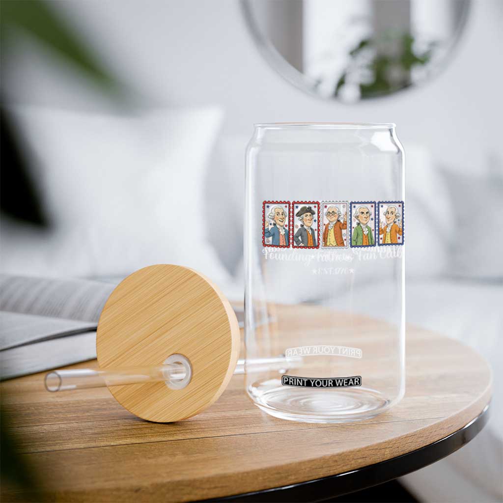 Funny Founding Fathers Fan Club Patriotic History Glass Can TS12 Print Your Wear