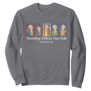 Funny Founding Fathers Fan Club Patriotic History Sweatshirt TS12 Charcoal Print Your Wear