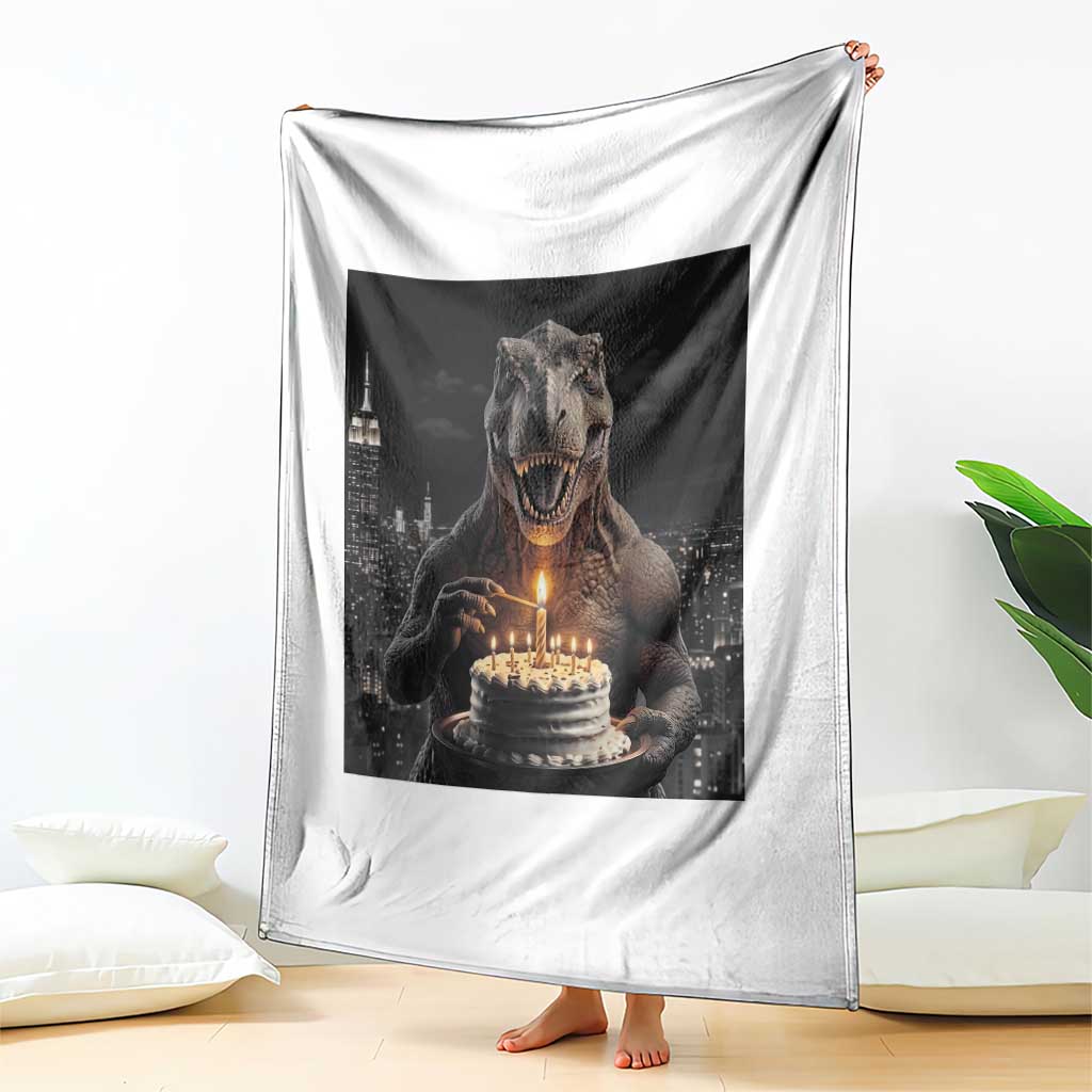Funny Birthday Dinosaur Throw Blanket Prehistoric Party Celebration TS12 Print Your Wear
